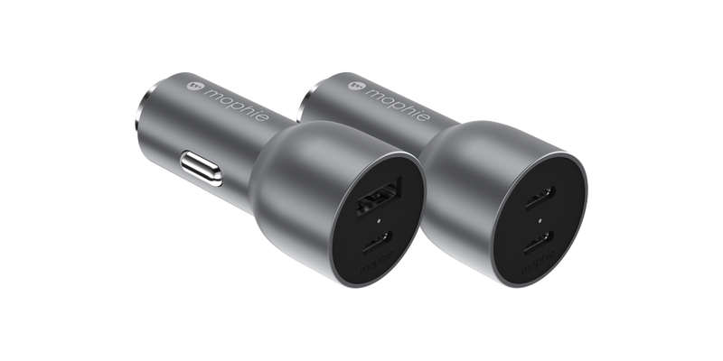 Mophie Car Charger Dual USB-C 40W - Space Grey