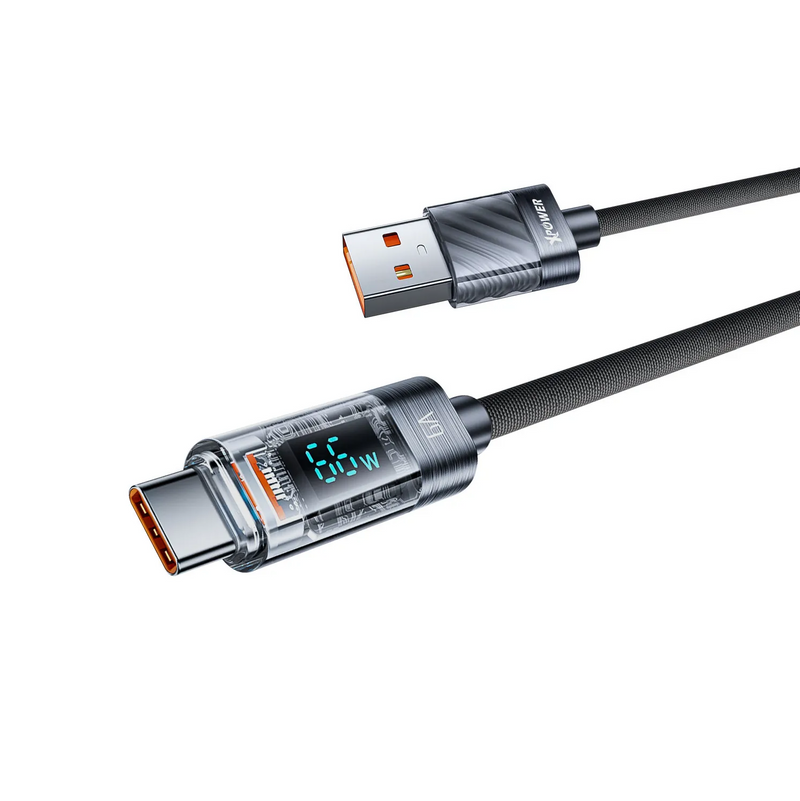 XPower 66W Premium USB-A to Type-C 1m Cable TXAC - Black