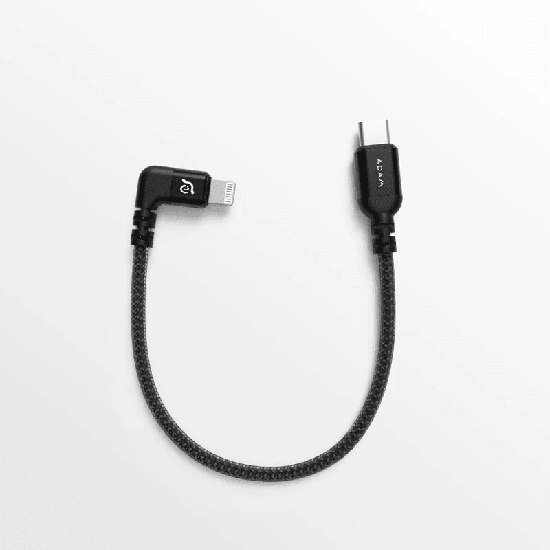 ADAM elements PeAk II LC30B USB-C To Lighting 90° L Cable 30CM - Black - Oribags