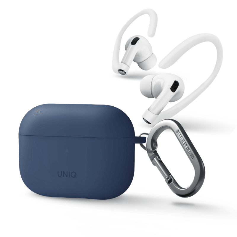 UNIQ Nexo Active Hybrid Silicone Apple Air Pods Pro 2nd Gen (2022) Case with Sports Ear Hooks - Oribags