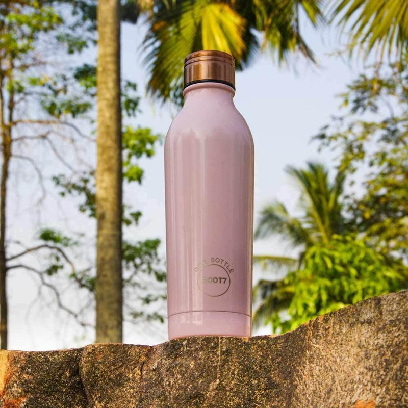 (Clearance) Root7 OneBottle® Millennial Pink Double-Walled Stainless Steel Water Bottle 500ml - Oribags.com