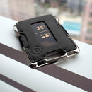 Dango Products M2 Maverick Wallet Hand Polished Nickel Plated Single Pocket Leather - Oribags.com