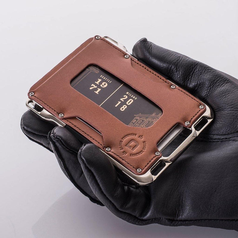 Dango Products M2 Maverick Wallet Hand Polished Nickel Plated Single Pocket Leather - Oribags.com