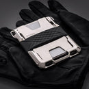 Dango Products M2 Maverick Wallet Hand Polished Nickel Plated Single Pocket Leather - Oribags.com