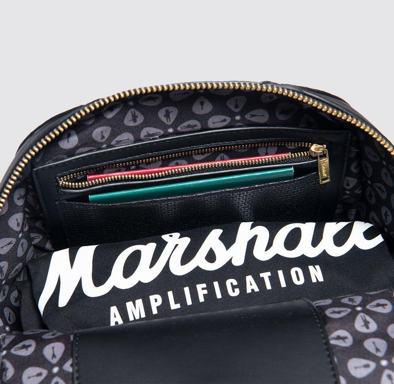 Marshall Downtown Backpack - Black/ Gold - Oribags.com