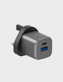 Energea AmpCharge GaN20 UK | 20W Wall Charger - Gunmetal