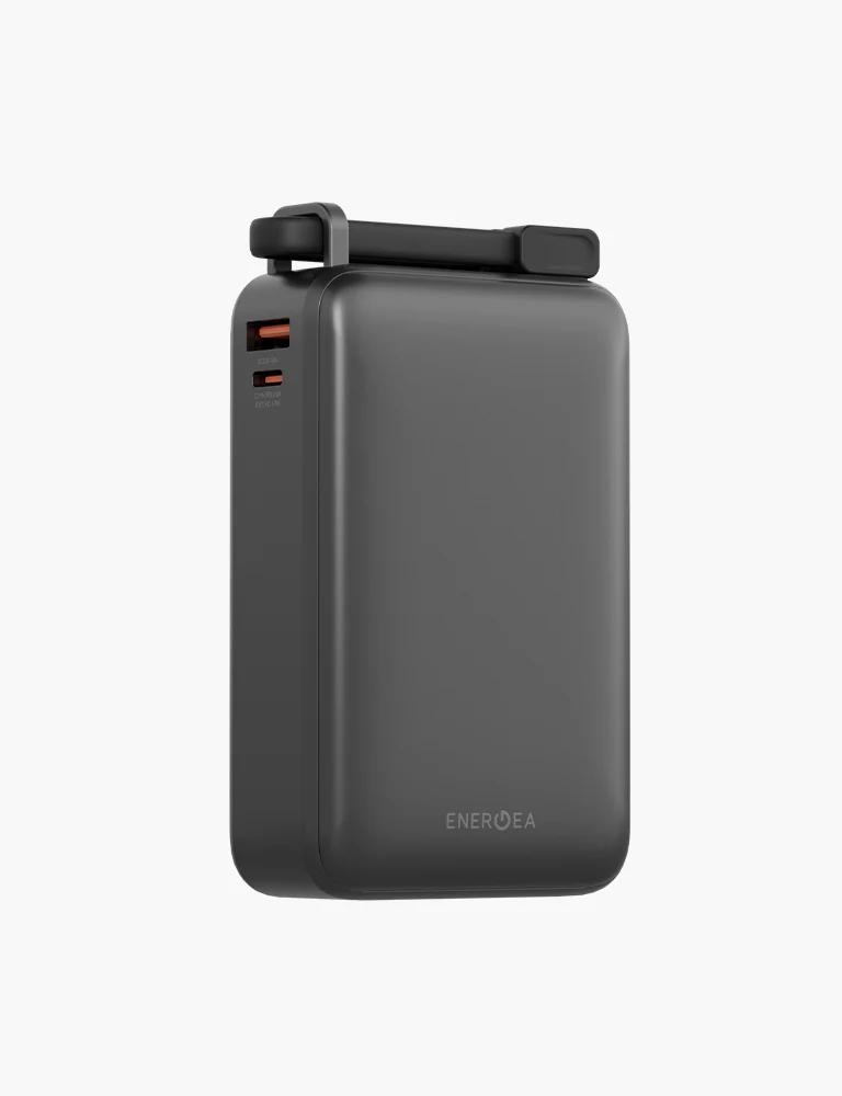 Energea Compac Ultra 67 | 20000mAh Powerbank w/ Built-In USB-C Cable - Gunmental