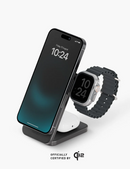 Energea MagTrio Plus | 3 in 1 Foldable Qi2 Magnetic Wireless Charger - Gunmetal