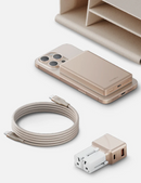 Energea Voyager Kit | 25W Travel Adapter + 10000mAh Powerbank + Cable + Pouch - Gold