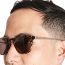 (Markdown) Rocket Eyewear MTO P3 Classic Sunglasses - Caviar Tortoise & Rosé with Brown Polarized Lenses (Tortoise and Crystal) - Raised Asian Fit