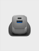 Energea AmpCharge GaN20 UK | 20W Wall Charger - Gunmetal