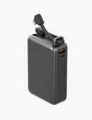 Energea Compac Ultra 67 | 20000mAh Powerbank w/ Built-In USB-C Cable - Gunmental