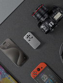 Energea TravelWorld GaN120 | 120W Travel Adapter  - Gunmetal