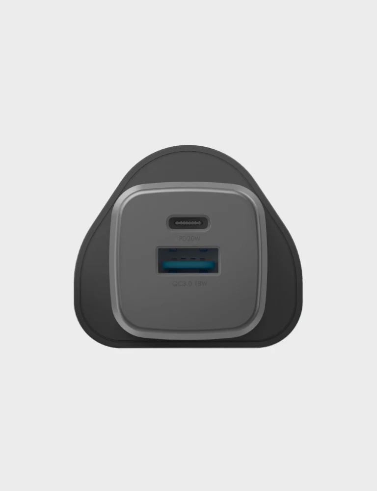 Energea AmpCharge GaN20 UK | 20W Wall Charger - Gunmetal