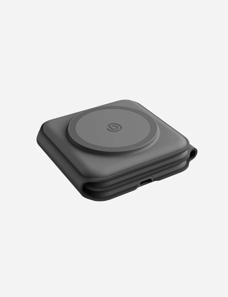 Energea Bazic GoMag Trio Plus | 3 in 1 Elevated Foldable Magnetic Wireless Charger 15W - Grey