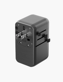 Energea TravelWorld GaN85 | 85W Travel Adapter w/ 80cm USB-C Cable - Gunmetal