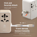 ADAM elements T70L | 70W Universal Travel Adapter w/ Built-In USB-C Cable