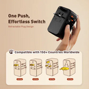 ADAM elements T70L | 70W Universal Travel Adapter w/ Built-In USB-C Cable