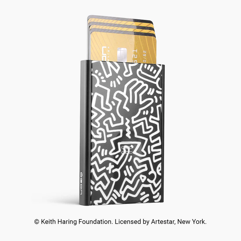 Ogon Automatic card holder SLIDER | Collab Keith Haring Color