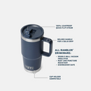 YETI Rambler® 20 oz (591 ml) Travel Straw Mug WITH COLOR-MATCHED STRAW LID