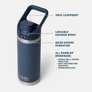 Yeti Rambler® 18 oz Water Bottle  WITH COLOR-MATCHED FLIP CHUG CAP