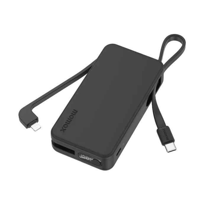 Momax 1-Power Vital+ | 10000mAh Battery Pack w/ Built-in USB-C & Lightning