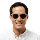 (Markdown) Rocket Eyewear MTO P3 Classic Sunglasses - Rose-Tinted Crystal & Blush with Brown Polarized Lenses (Crystal Strikes Back) - Raised Asian Fit