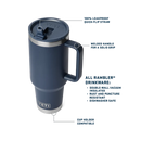 YETI Rambler® 40 oz (1.1 L) Travel Straw Mug WITH COLOR-MATCHED STRAW LID