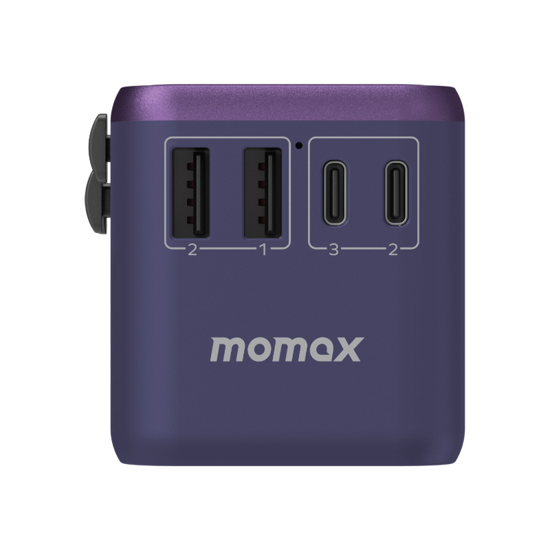 Momax 1-World | GaN Charger 5-Ports PD70W + AC Travel Adapter