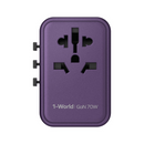 Momax 1-World | GaN Charger 5-Ports PD70W + AC Travel Adapter
