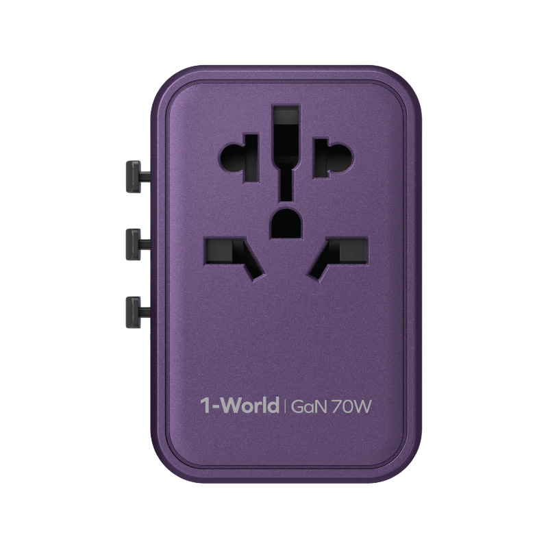 Momax 1-World | GaN Charger 5-Ports PD70W + AC Travel Adapter