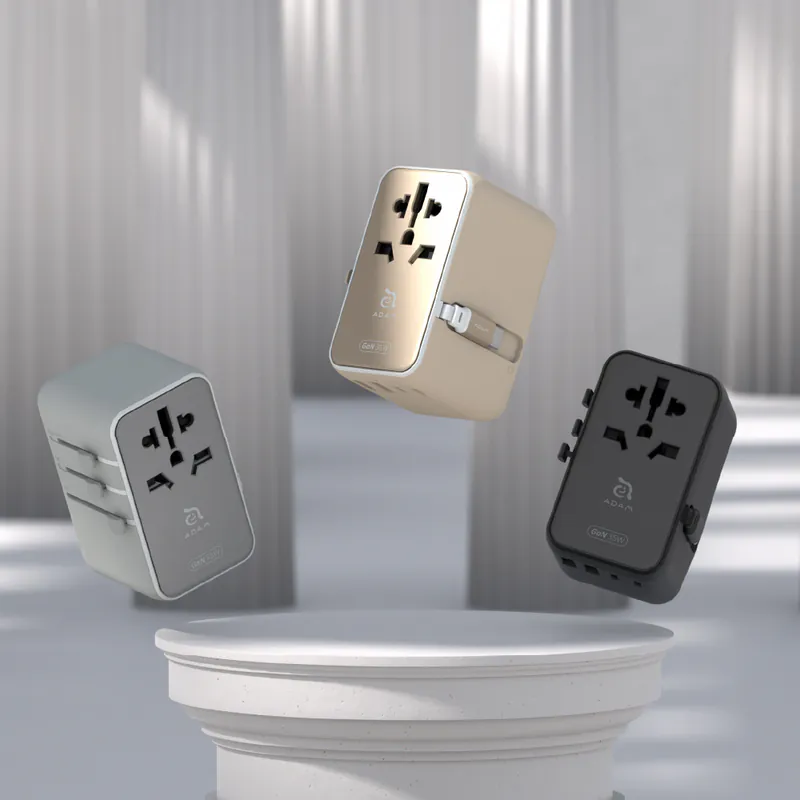 ADAM elements T35L | 35W Universal Travel Adapter w/ Built-In USB-C Cable