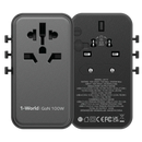 Momax 1-World | Universal 4-Port Travel GaN Charger 100W - Black