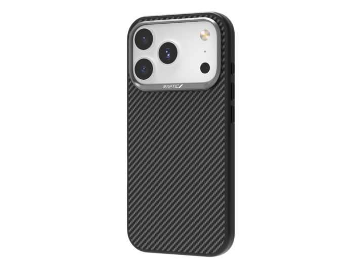 Raptic Aramid Fiber Dual Case with Magsafe for iPhone 17 Pro Series - 600D - Black