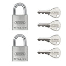 ABUS 64TI/20 Titalium Padlock come with Keys