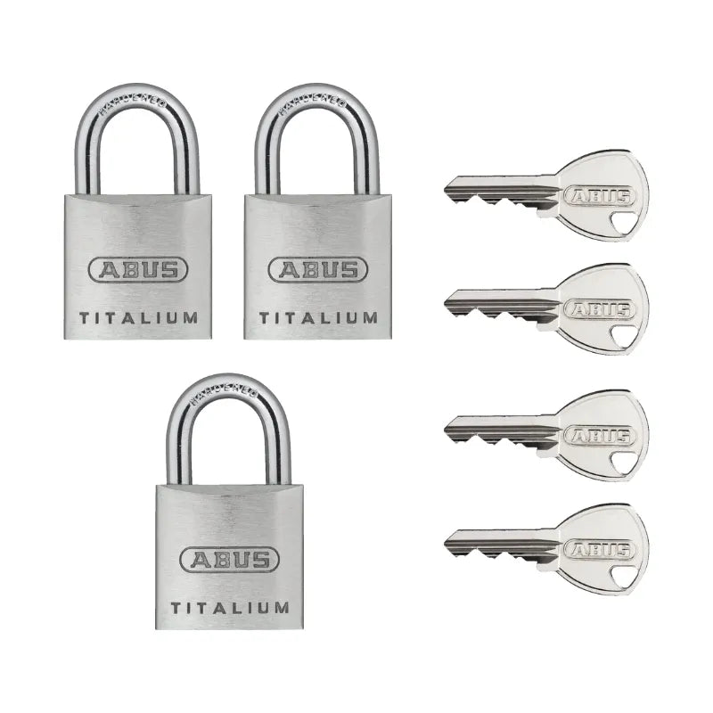 ABUS 64TI/20 Titalium Padlock come with Keys