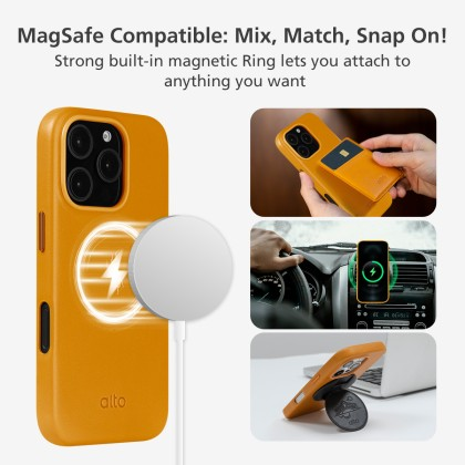 Alto Clop Case for iPhone 16 Series - Italian Full Grain Leather (MagSafe Compatible)