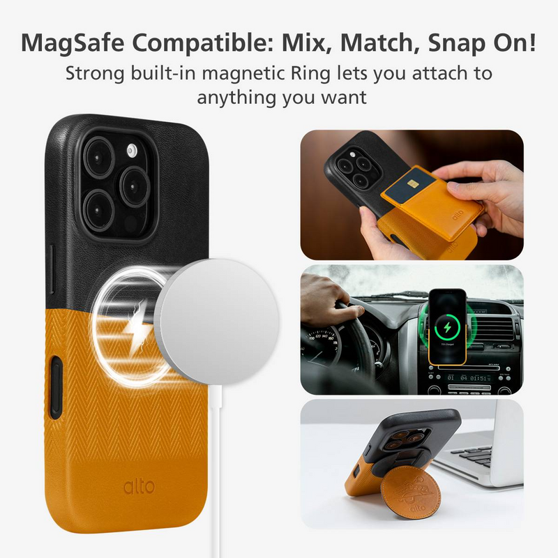 Alto Herring Case for iPhone 16 Series - Italian Full Grain Leather (MagSafe Compatible)