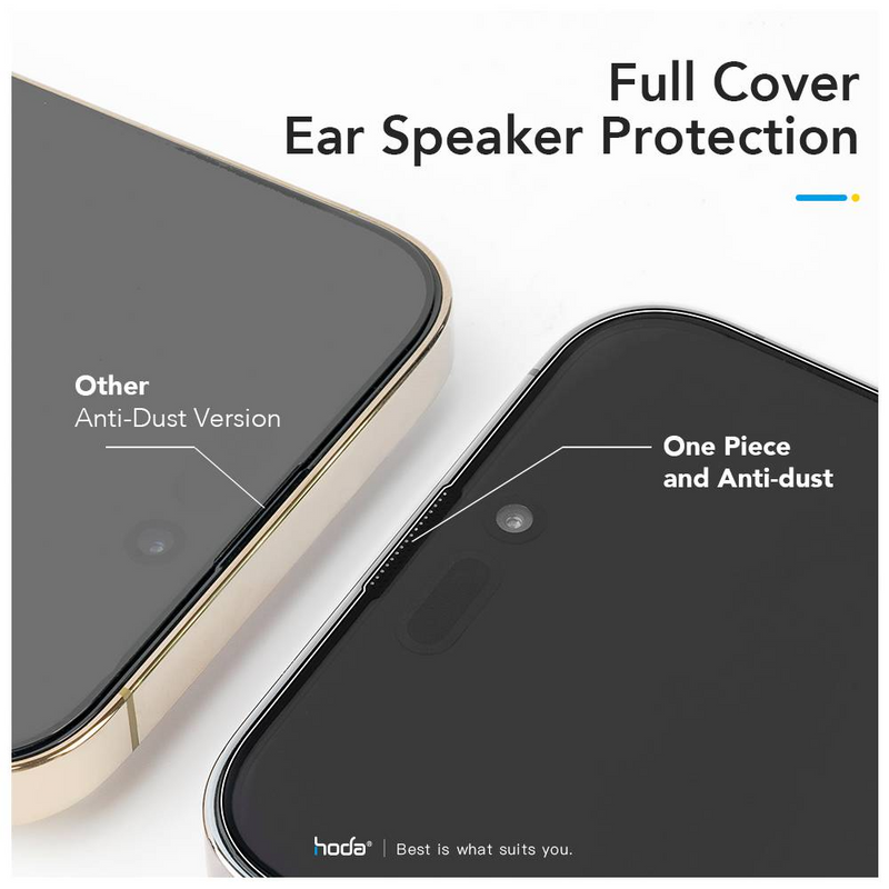 (Markdown) Hoda (Clear) 0.33mm Full Coverage Screen Protector - With Dust-Free Helper for iPhone 16 Series