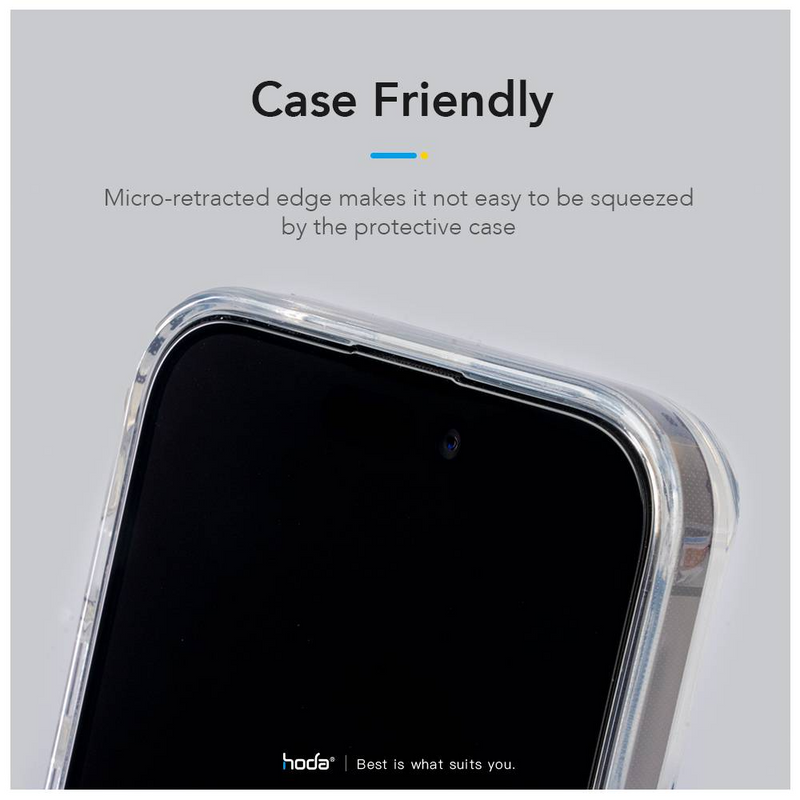 (Markdown) Hoda (Clear) 0.33mm Full Coverage Screen Protector - With Dust-Free Helper for iPhone 16 Series