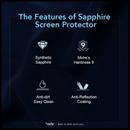 (Markdown) Hoda Sapphire Lens Protector With Helper for iPhone 16 Pro /16 Pro Max (3 Lens)