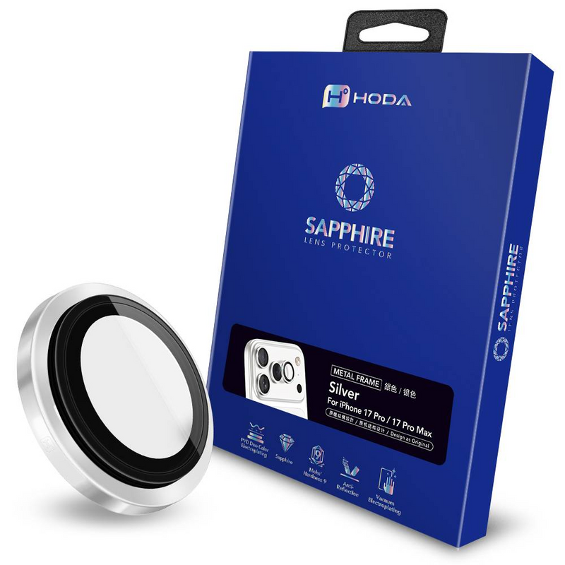 Hoda Sapphire Lens Protector With Helper for iPhone 17 Pro / 17 Pro Max (3 Lens)