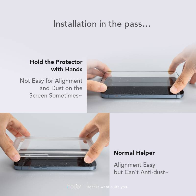Hoda Anti-Reflection(Matte) Full Coverage Screen Protector (Dual Function) for iPhone 17 series with Dust-Free Helper Lite