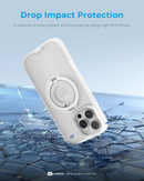 Hoda iPhone 17 Series Rough Magnet with 360° foldable rotating ring-holder stand Case (Matte)