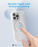 Hoda iPhone 17 Series Rough Magnet with 360° foldable rotating ring-holder stand Case (Matte)