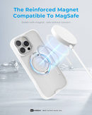 Hoda iPhone 17 Series Rough Magnet with 360° foldable rotating ring-holder stand Case (Matte)