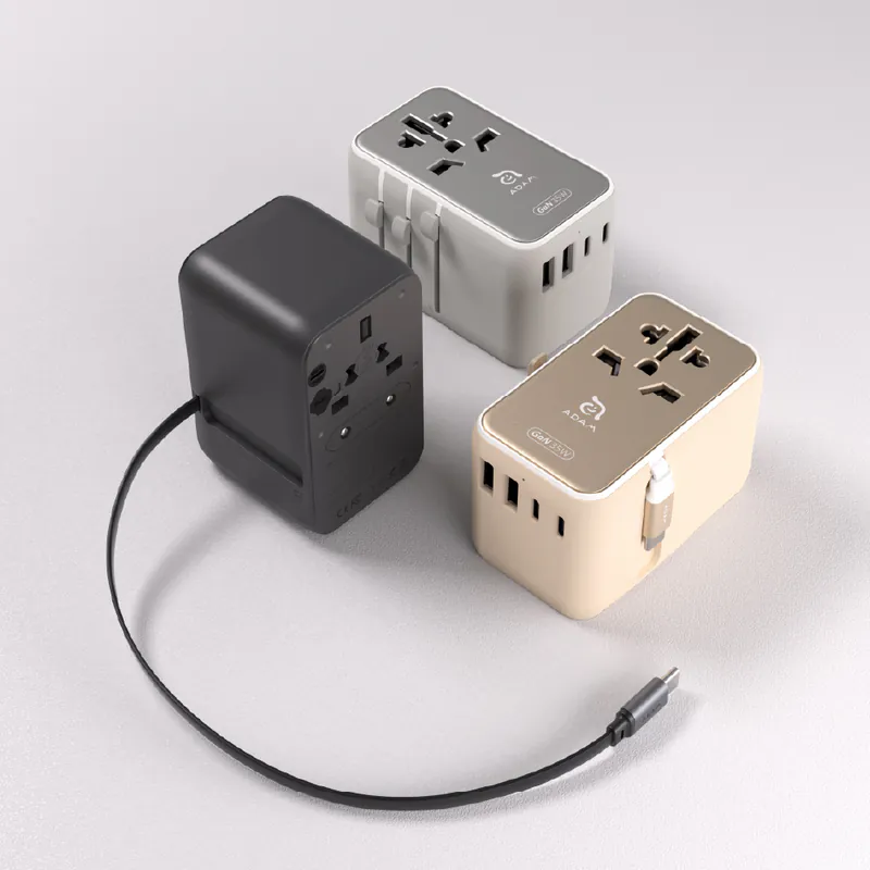 ADAM elements T35L | 35W Universal Travel Adapter w/ Built-In USB-C Cable