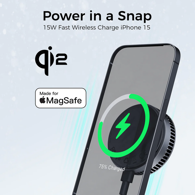 Aukey LC-G10 MagFusion GameFrost Qi2 Active Cooling Wireless Charger