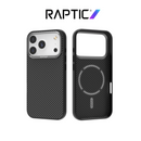 Raptic Aramid Fiber Dual Case with Magsafe for iPhone 17 Pro Series - 600D - Black