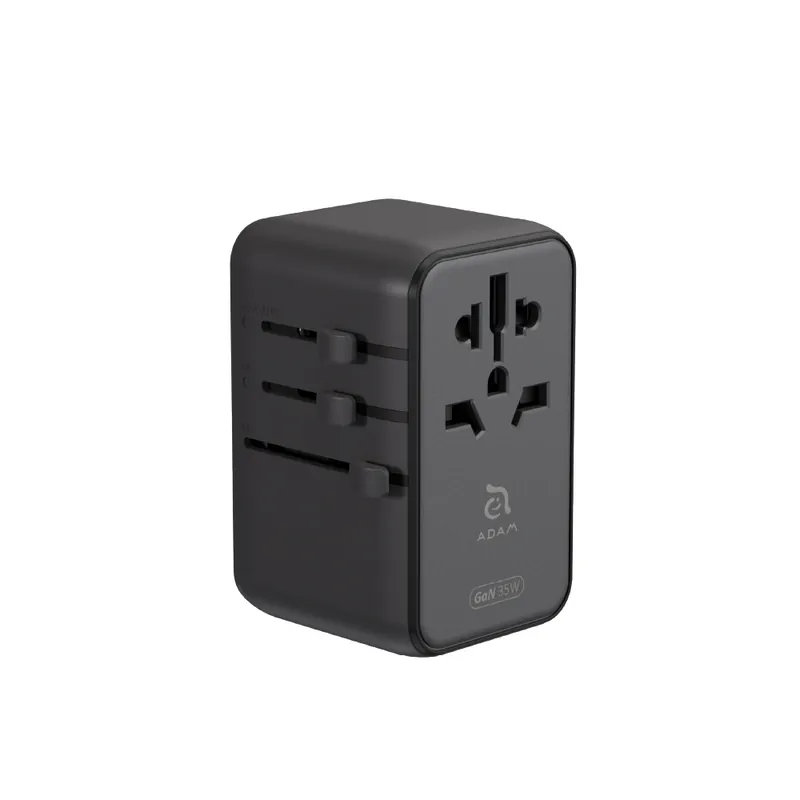 ADAM elements T35L | 35W Universal Travel Adapter w/ Built-In USB-C Cable